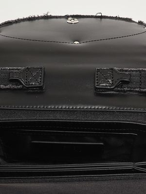 5. Borsa donna 1DR in denim e pelle Nero