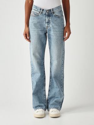 1. Vaqueros de mujer 1971 D Sent L.30 en denim de algodón Denim Claro