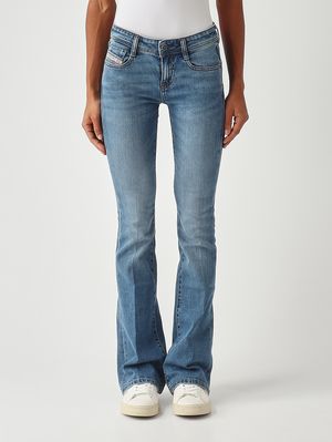1. Vaqueros de mujer 1969 D Ebbey L.32 de algodón elástico Denim Medio