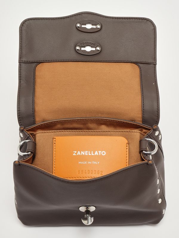 5. Women's Postina Saeta baby leather bag Brown Gianduiotto Zanellato 0680101910000 b