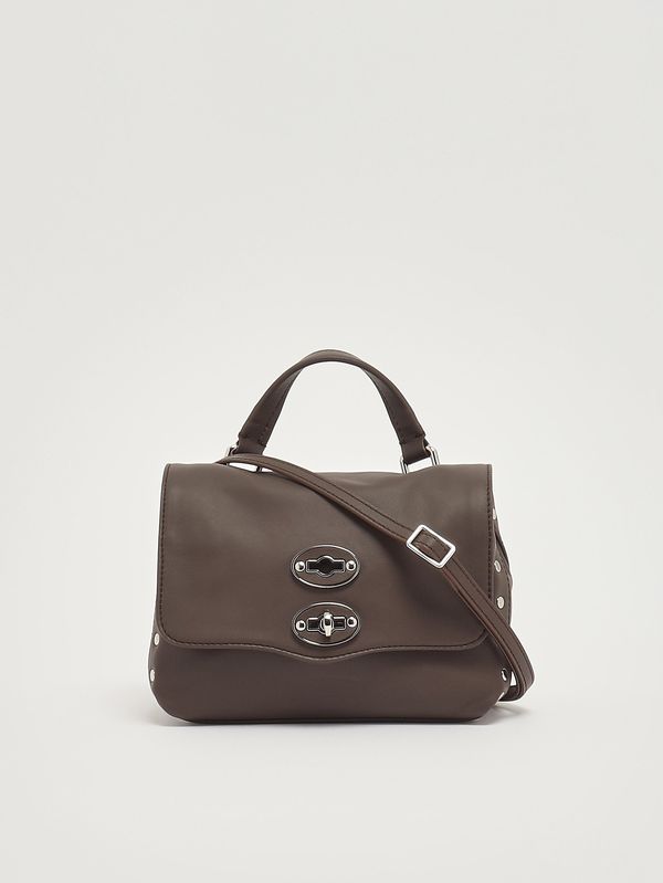 4. Women's Postina Saeta baby leather bag Brown Gianduiotto Zanellato 0680101910000 b