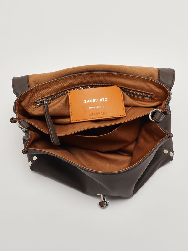 5. Borsa donna Postina Saeta S in pelle Brown Gianduiotto Zanellato 0680101910000 s
