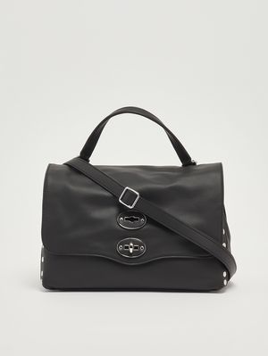 4. Damenhandtasche Postina Saeta S aus Leder Schwarze Tafel