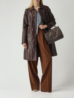 2. Borsa donna Postina Saeta S in pelle Brown Gianduiotto