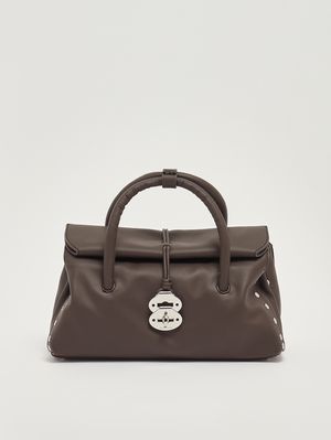 1. Sac femme Dotta Saeta S en cuir Marron Gianduiotto