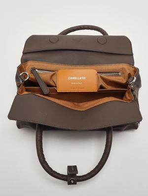 6. Sac femme Dotta Saeta S en cuir Marron Gianduiotto