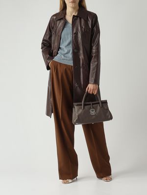 2. Sac femme Dotta Saeta S en cuir Marron Gianduiotto