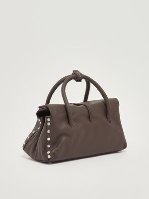 3. Sac femme Dotta Saeta S en cuir Marron Gianduiotto