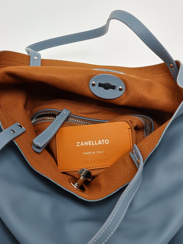 5. Damenhandtasche A' Spasso M aus Leder Eifriges Blau Zanellato 0687901910000 m