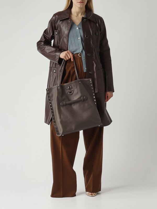 2. Women's A' Spasso M leather bag Brown Gianduiotto Zanellato 0687901910000 m