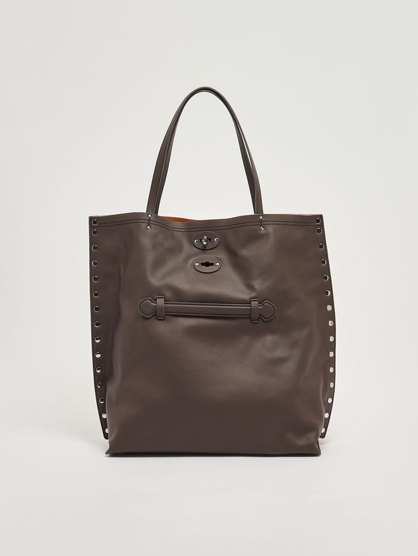 Sac femme A' Spasso M en cuir Gianduiotto marron Zanellato