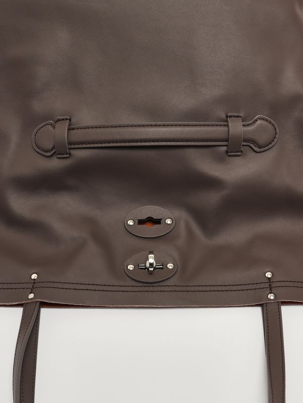 6. Women's A' Spasso M leather bag Brown Gianduiotto Zanellato 0687901910000 m