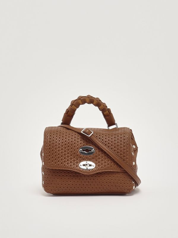 4. Sac Postina Casa Venissa Baby en cuir découpé au laser pour femme Brown Lion Zanellato 0707602190000 b