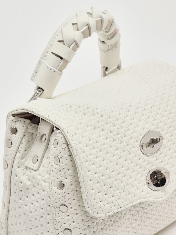 6. Sac Postina Casa Venissa Baby en cuir découpé au laser pour femme White Cima Zanellato 0707602190000 b