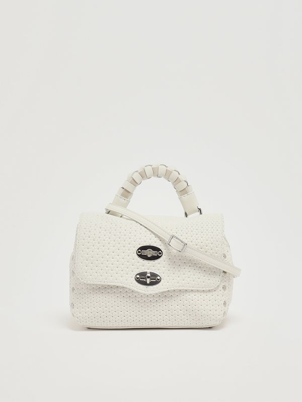 4. Sac Postina Casa Venissa Baby en cuir découpé au laser pour femme White Cima Zanellato 0707602190000 b
