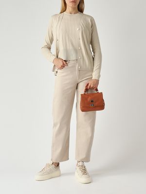 2. Sac Postina Casa Venissa Baby en cuir découpé au laser pour femme Brown Brandy