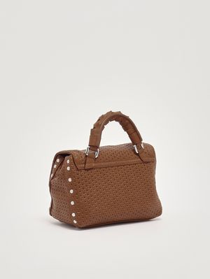 3. Sac Postina Casa Venissa Baby en cuir découpé au laser pour femme Brown Lion