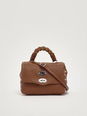 4. Sac Postina Casa Venissa Baby en cuir découpé au laser pour femme Brown Lion