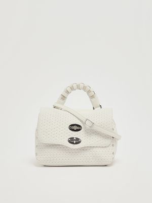 4. Sac Postina Casa Venissa Baby en cuir découpé au laser pour femme White Cima