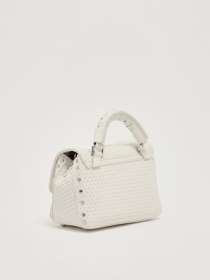 3. Sac Postina Casa Venissa Baby en cuir découpé au laser pour femme White Cima