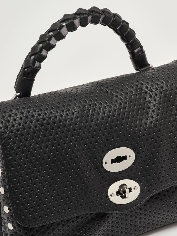 6. Damenhandtasche Postina Casa Venissa S aus gelasertem Leder Black Neros Zanellato 0707602190000 s