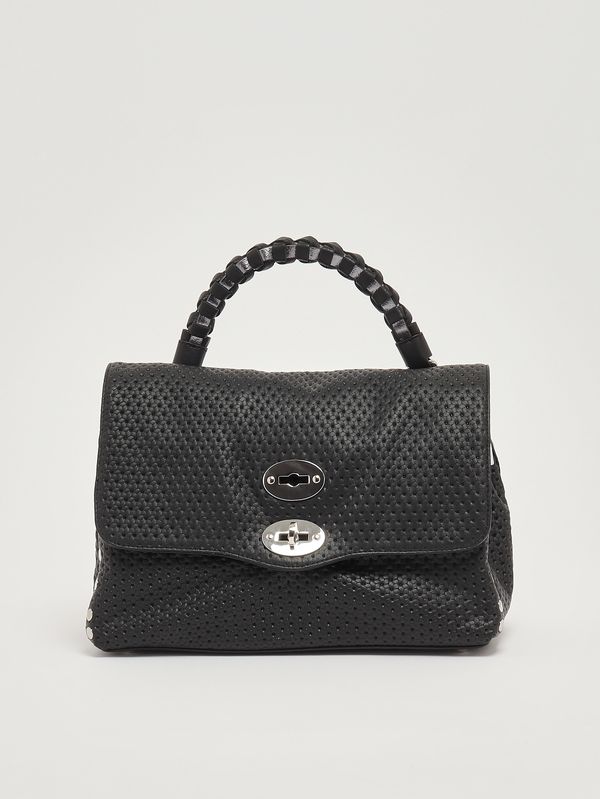 1. Damenhandtasche Postina Casa Venissa S aus gelasertem Leder Black Neros Zanellato 0707602190000 s