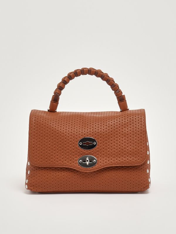 Sac Postina Casa Venissa S en cuir découpé au laser pour femme Brown Brandy Zanellato