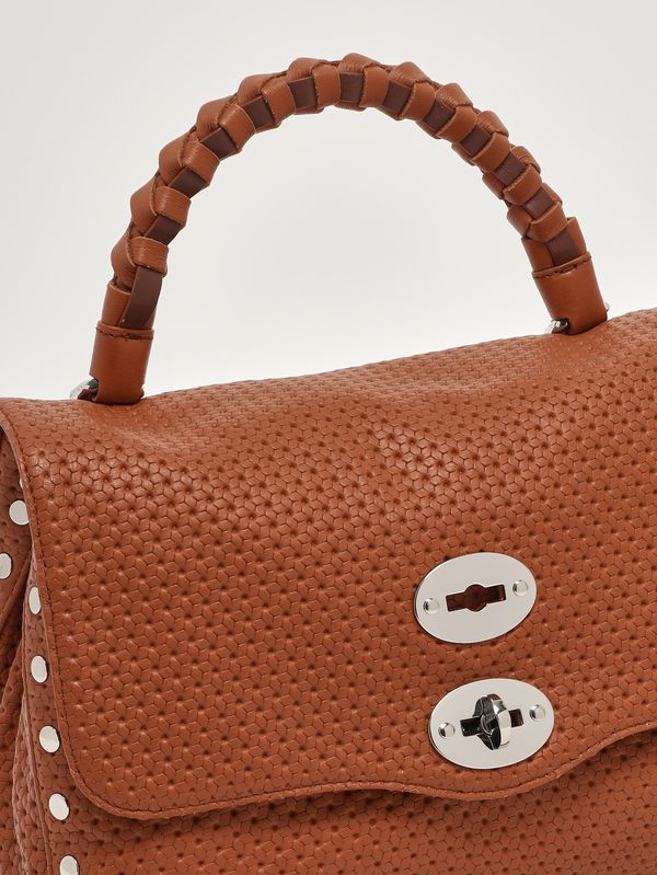 6. Sac Postina Casa Venissa S en cuir découpé au laser pour femme Brown Brandy Zanellato 0707602190000 s