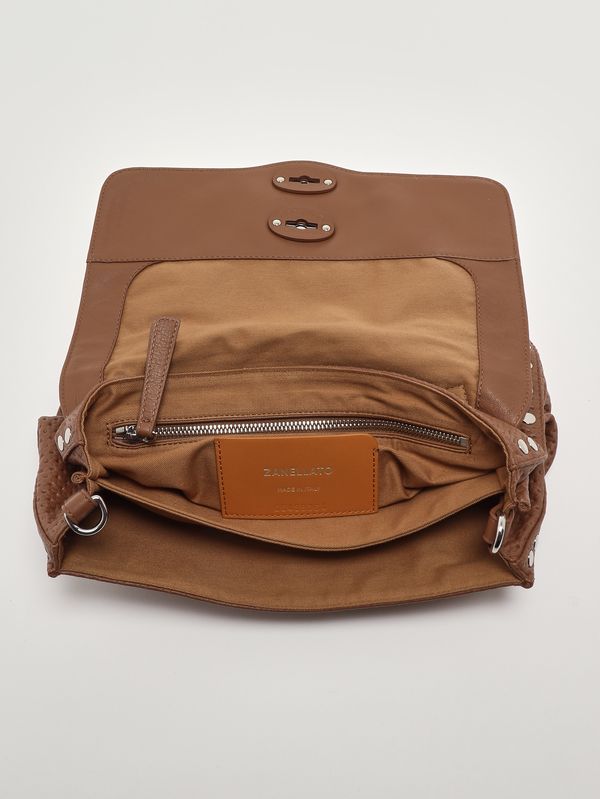 5. Damenhandtasche Postina Casa Venissa S aus gelasertem Leder Brown Lion Zanellato 0707602190000 s