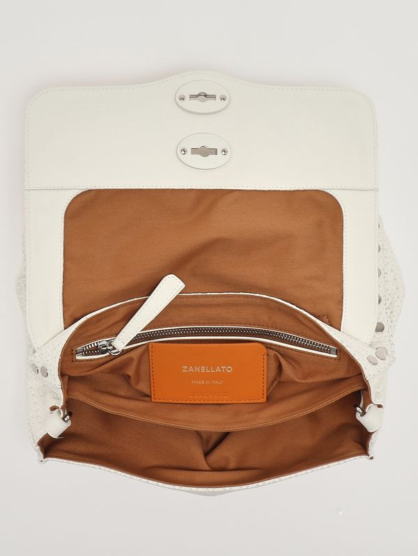 5. Sac Postina Casa Venissa S en cuir découpé au laser pour femme White Cima Zanellato 0707602190000 s