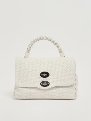 1. Sac Postina Casa Venissa S en cuir découpé au laser pour femme White Cima