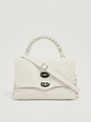 4. Sac Postina Casa Venissa S en cuir découpé au laser pour femme White Cima