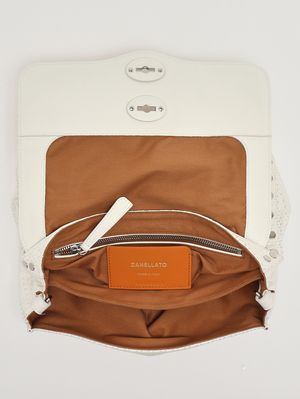 5. Sac Postina Casa Venissa S en cuir découpé au laser pour femme White Cima