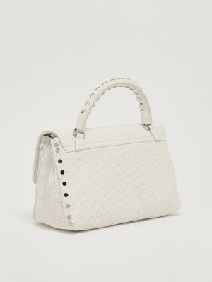 3. Sac Postina Casa Venissa S en cuir découpé au laser pour femme White Cima