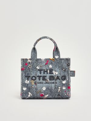 1. Women's The Small Tote bag in denim Multicolor