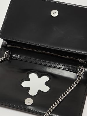 6. Women's The Mirror Mini Bag in leather Black