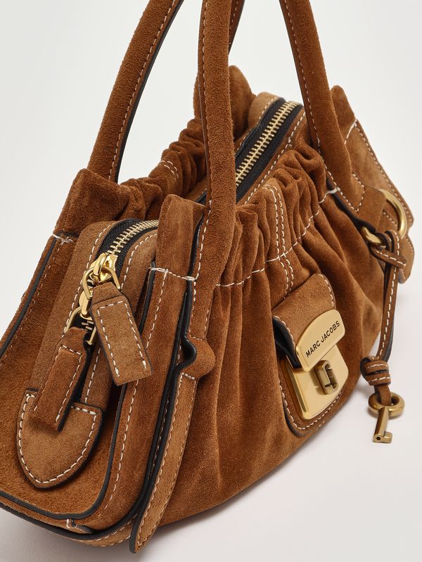 6. Women's The Small Satchel suede handbag Copper Marc Jacobs 2r5hsc027h01