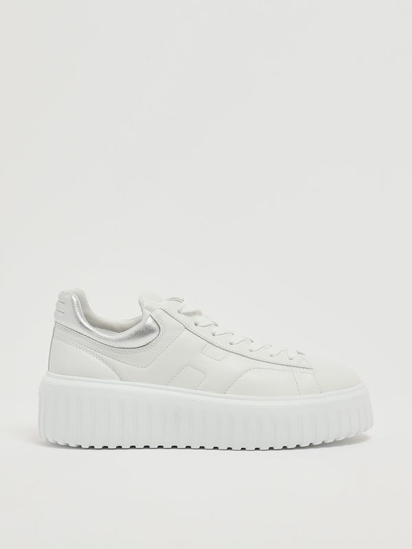 1. Damen-Sneaker H Stripes aus Leder Weiß-Silber Hogan hxw6450fc60ku0