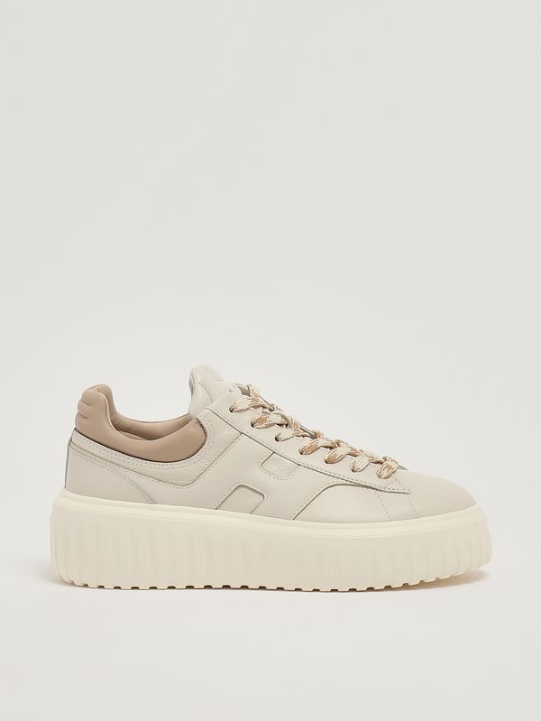 Sneakers H Stripes en cuir pour femme Beurre-Noisette Hogan