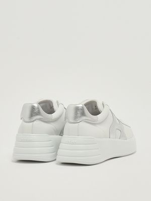 3. Zapatillas de mujer H Rebel H562 de piel Blanco-Plateado