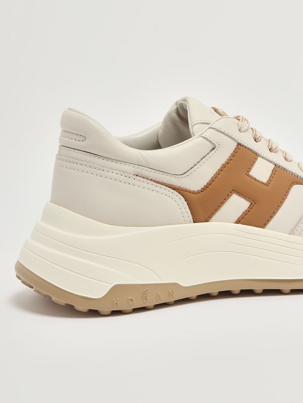 5. Damen-Sneaker H669 Hi-Fi aus Leder Butter-Leder Hogan hxw6690fr30uai