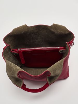 6. Damentasche aus Leder Rot