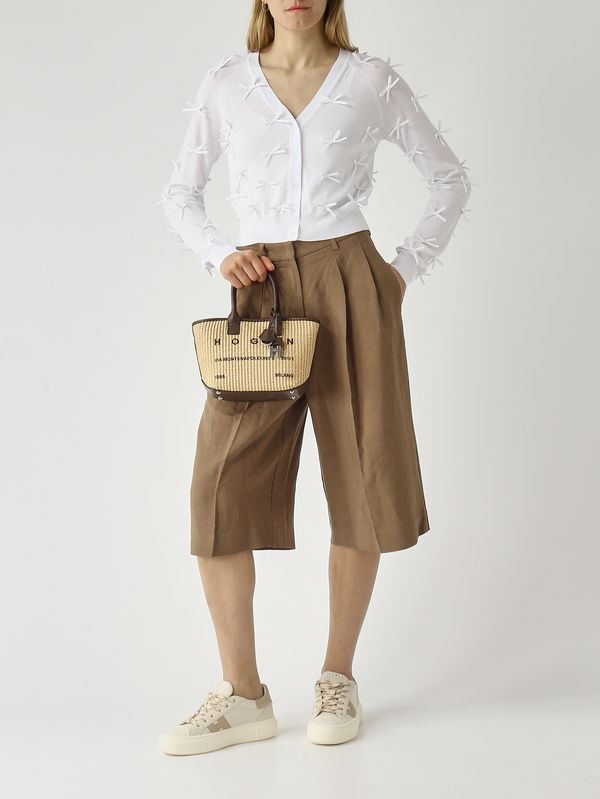 2. Women's Address bag in raffia and leather Raffia Hogan kbw01ta5100uyi