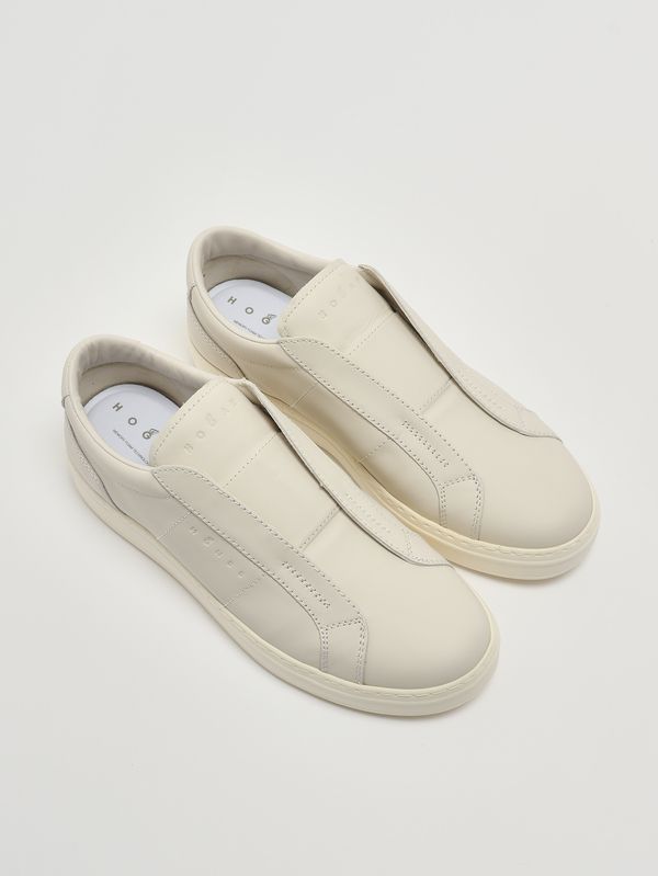 2. Baskets homme H-TV en cuir Yaourt Hogan hxm6680fw600zl