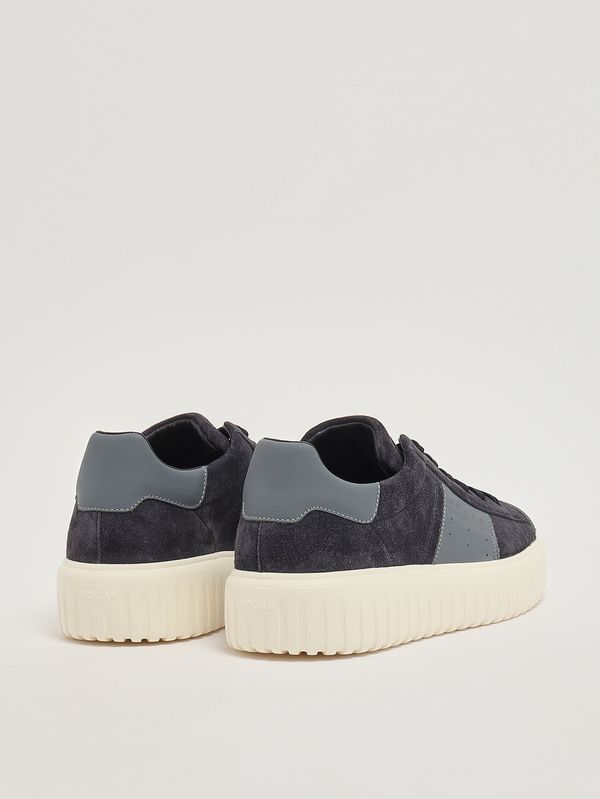 3. Baskets homme H-Stripes en cuir Bleu Hogan hxm6450fo7tuho
