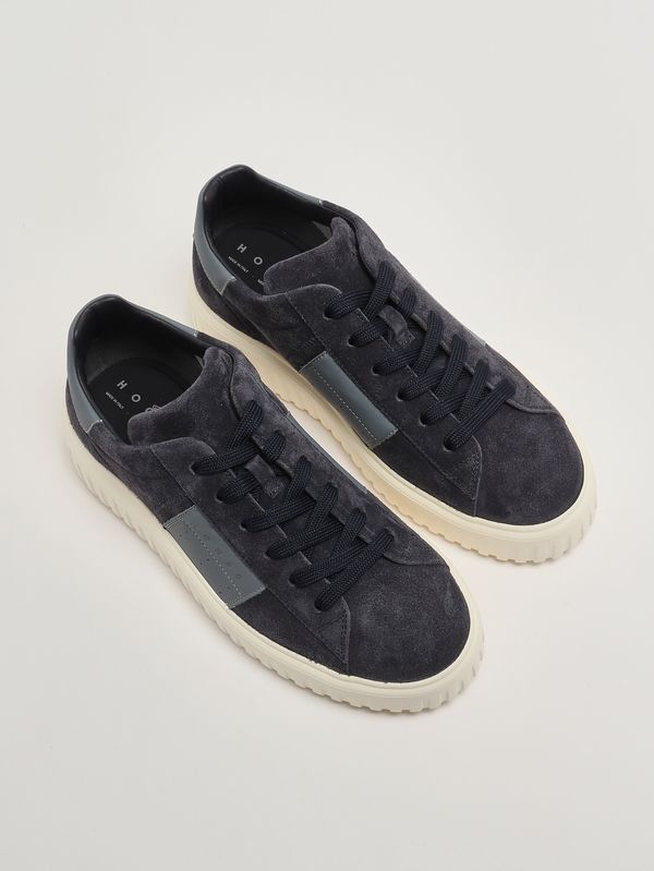 2. Baskets homme H-Stripes en cuir Bleu Hogan hxm6450fo7tuho
