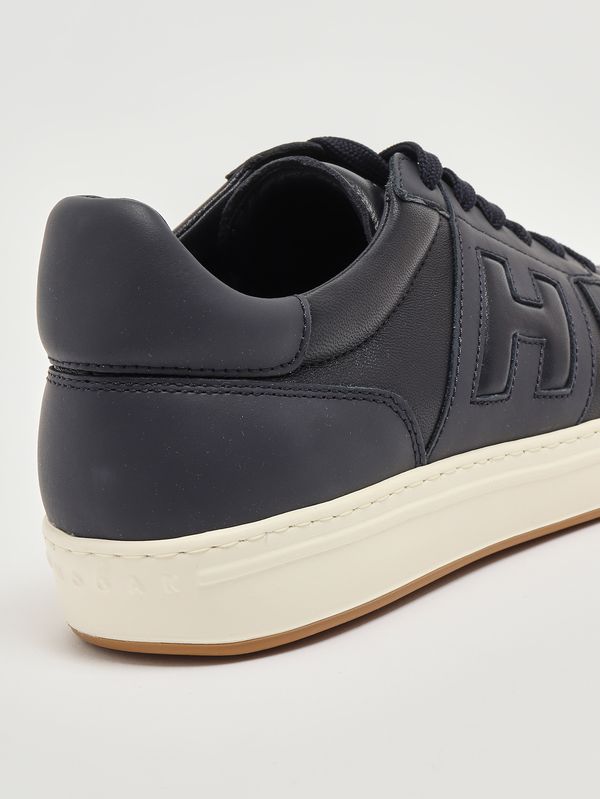 5. Men's H-TV leather sneakers Navy Hogan hxm6680fz00uai