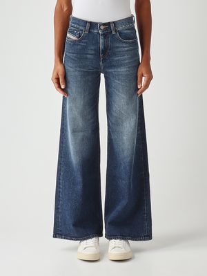 1. Women's 1978 D-Akemi L.30 jeans in stretch cotton Dark Denim