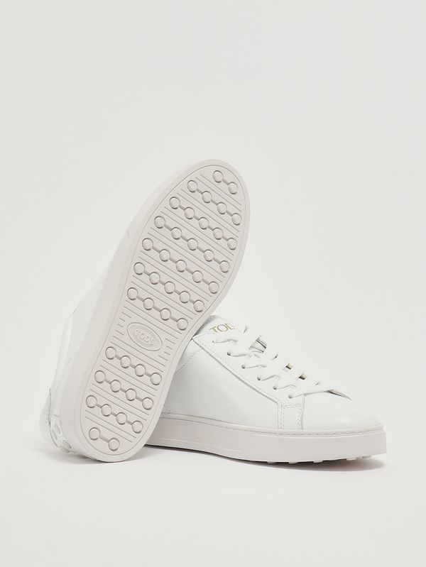 4. Women's leather sneakers Optical White Tod's xxw04l0hz40jus