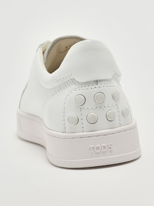5. Women's leather sneakers Optical White Tod's xxw04l0hz40jus